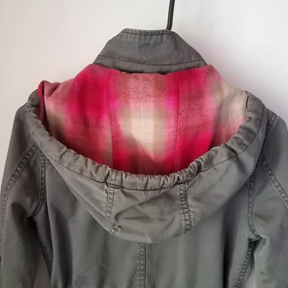 Aeropostale Heavyweight Flannel Parka Utility Military Drawstring Waist … - Picture 8 of 11